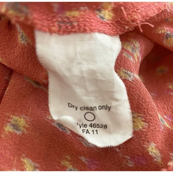 J Crew Womens Pink‎ Lightweight Peasant Top Sheer 1/2 Button Sz XS 100% Silk - Picture 6 of 6